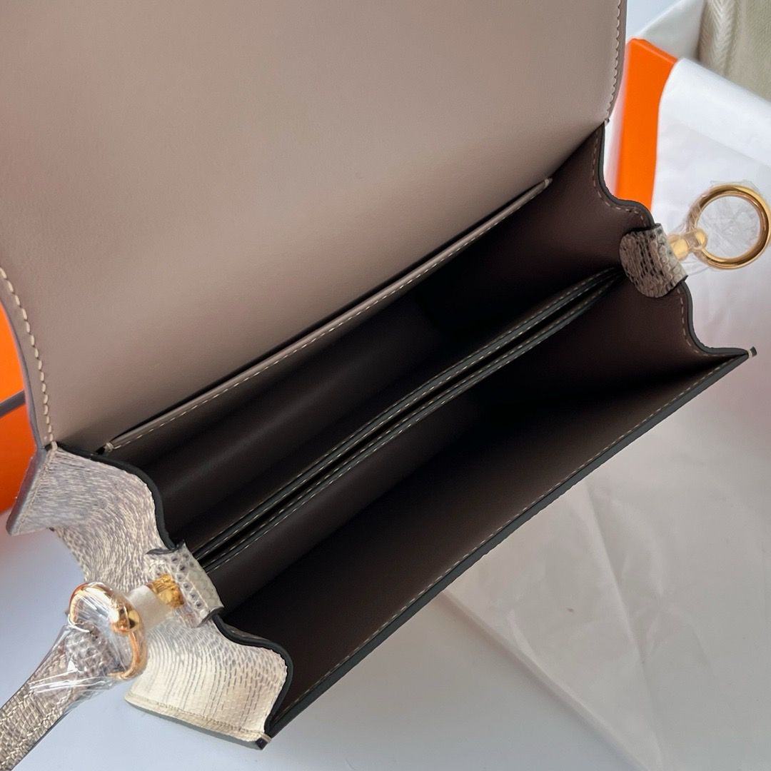Hermes Roulis Mini 18 Bag in Ombre Lizard Leather - Image 9