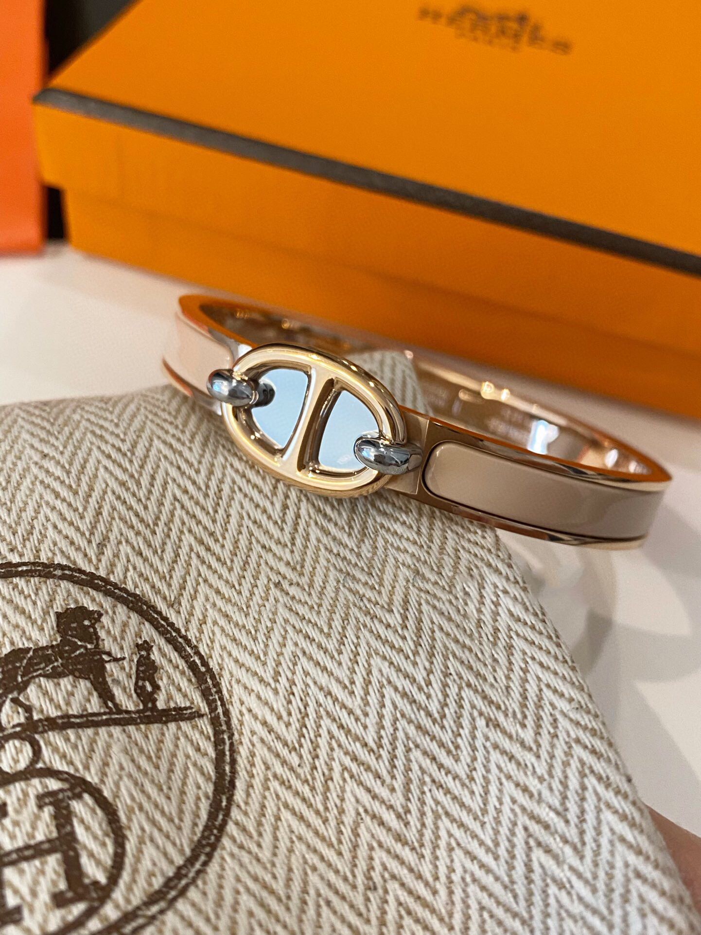 Hermes Sand Mini Clic Chaine d'Ancre Bracelet - Image 5