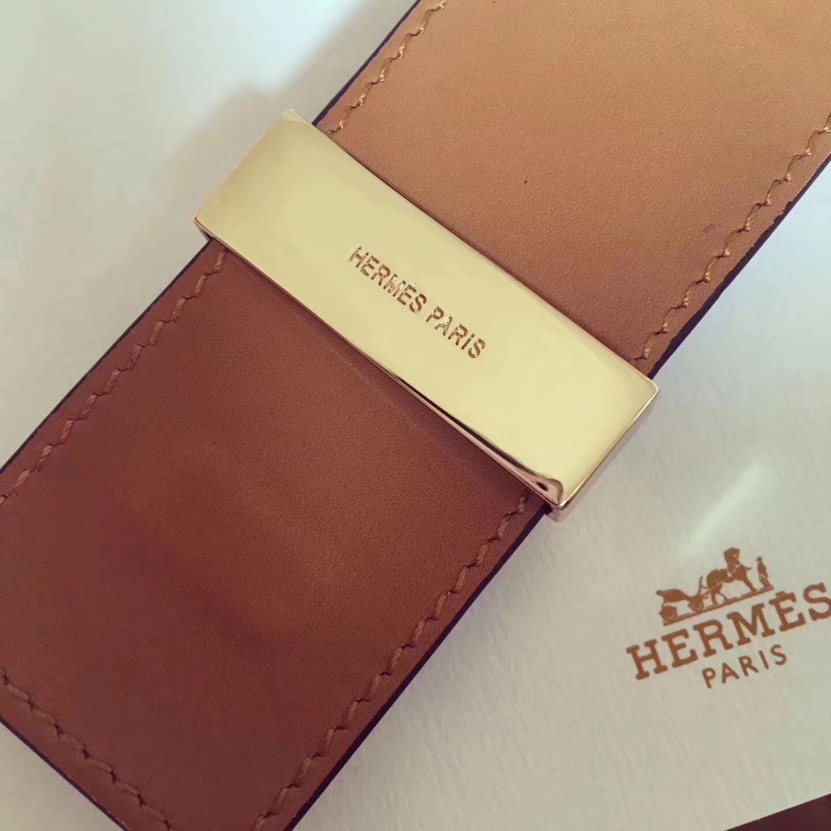 Hermes Brown Crocodile Collier de Chien Bracelet Size S - Image 4