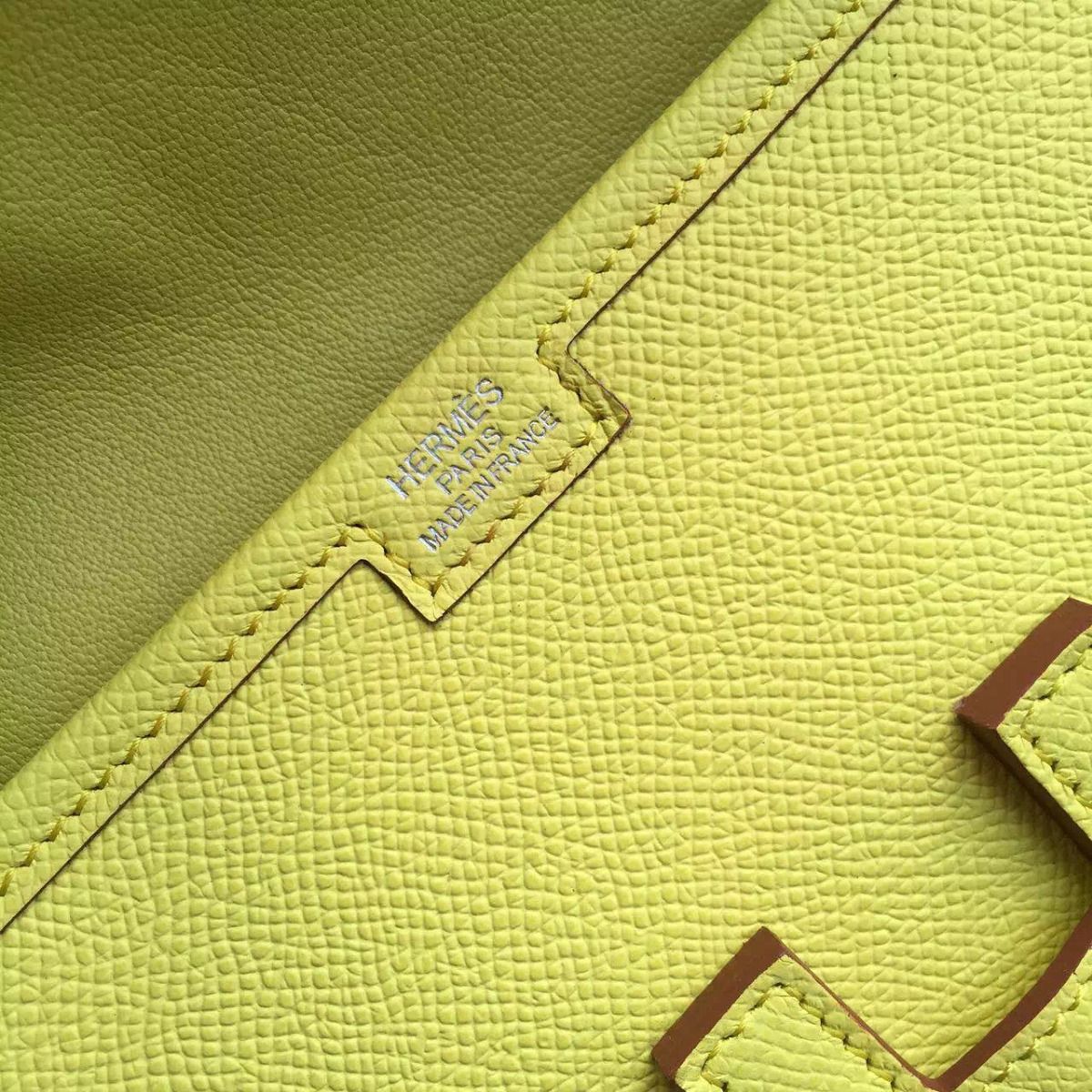 Hermes Jige Elan 29 Clutch Bag In Yellow Epsom Calfskin - Image 7