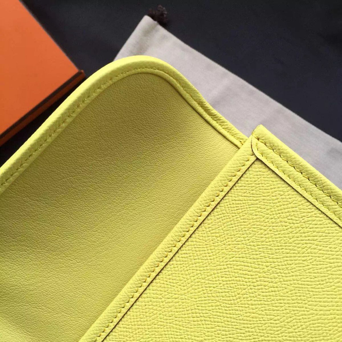 Hermes Jige Elan 29 Clutch Bag In Yellow Epsom Calfskin - Image 8