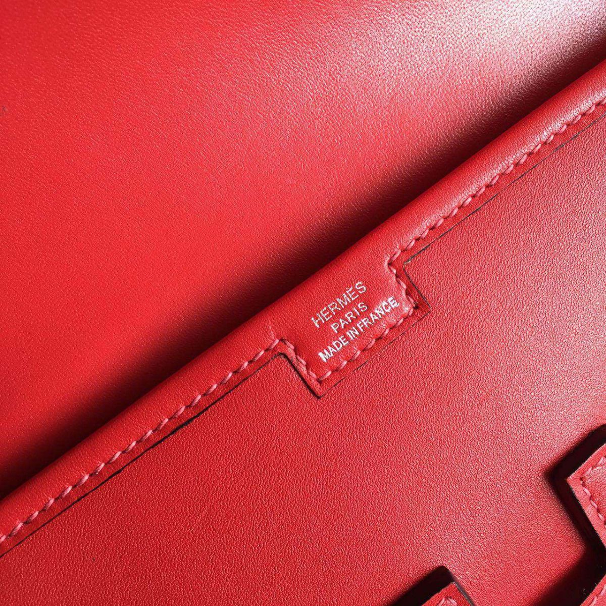 Hermes Jige Elan 29 Clutch In Red Swift Calfskin - Image 9