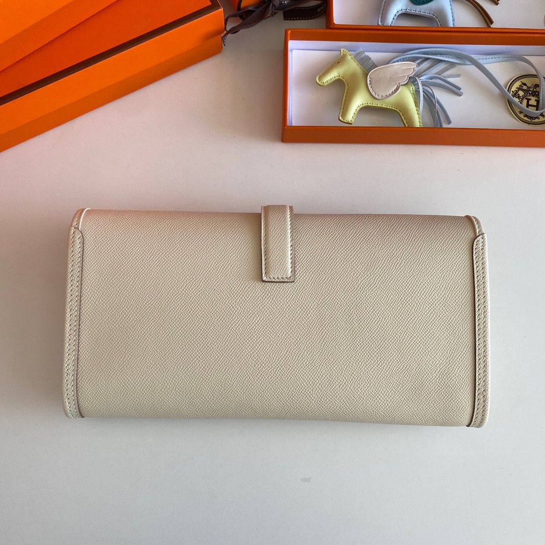 Hermes Jige Elan 29 Clutch Bag In Craie Epsom Leather - Image 3