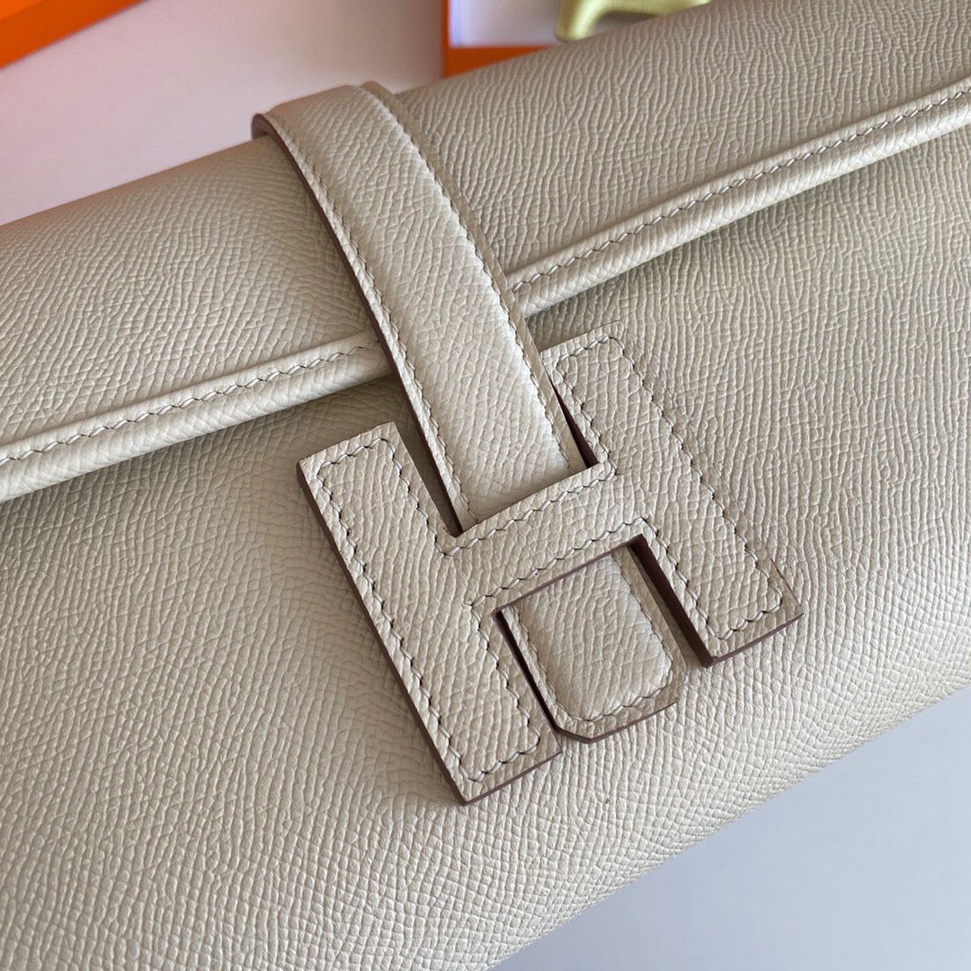 Hermes Jige Elan 29 Clutch Bag In Craie Epsom Leather - Image 5