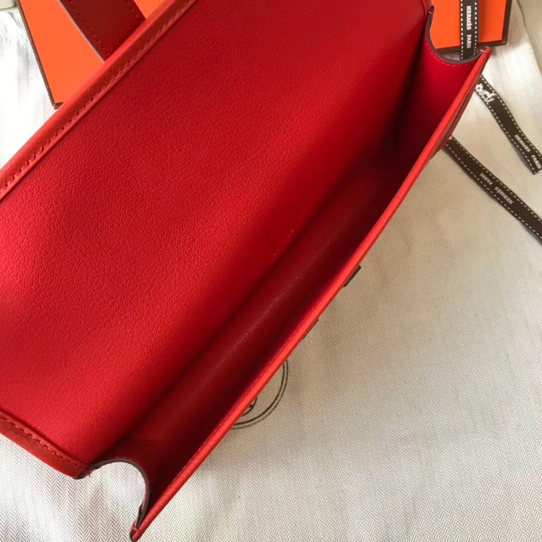 Hermes Jige Elan 29 Clutch In Red Epsom Leather - Image 9