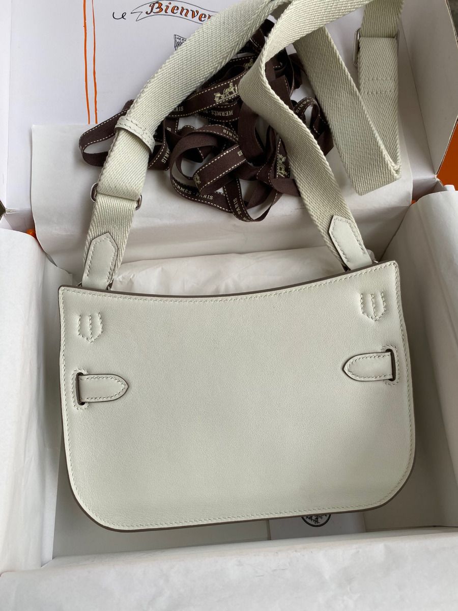 Hermes Jypsiere Mini Handmade Bag In Beton Swift Calfskin - Image 3