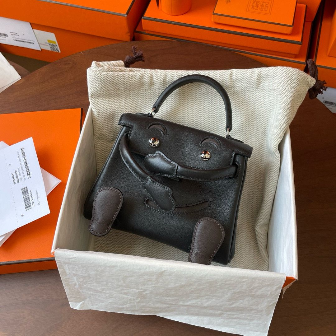 Hermes Kelly Doll Quelle Idole Bag in Black Swift Calfskin - Image 3