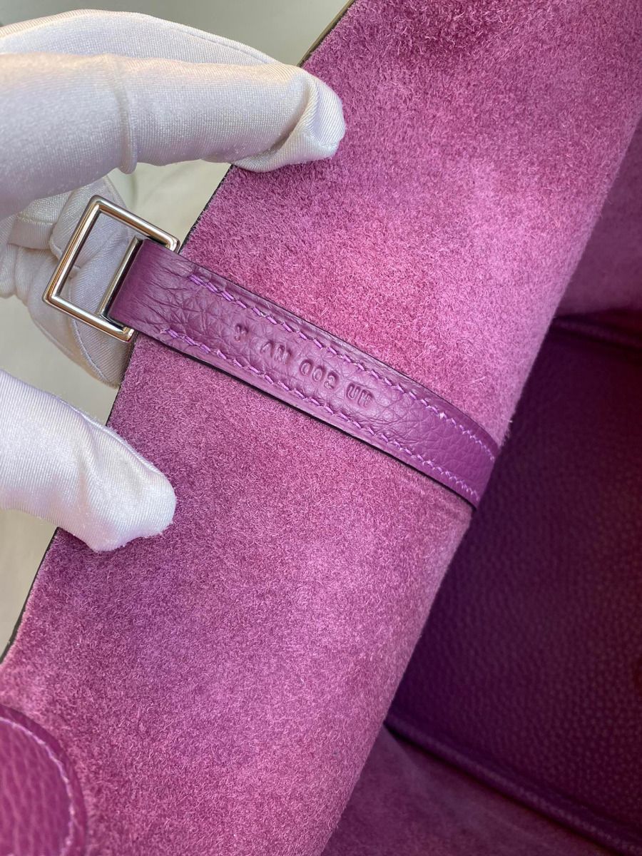 Hermes Picotin Lock 22 Handmade Bag in Anemone Clemence Leather - Image 8