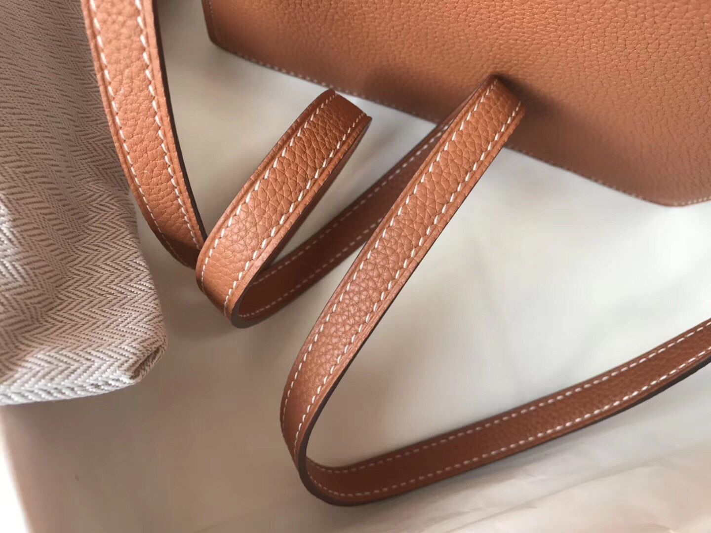 Hermes Mini Sac Roulis 18cm Bag In Brown Evercolor Calfskin - Image 8