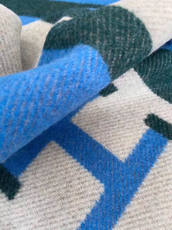 Hermes Emeraude Avalon Bayadere Throw Blanket - Image 6