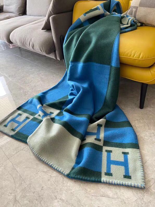 Hermes Emeraude Avalon Bayadere Throw Blanket - Image 8