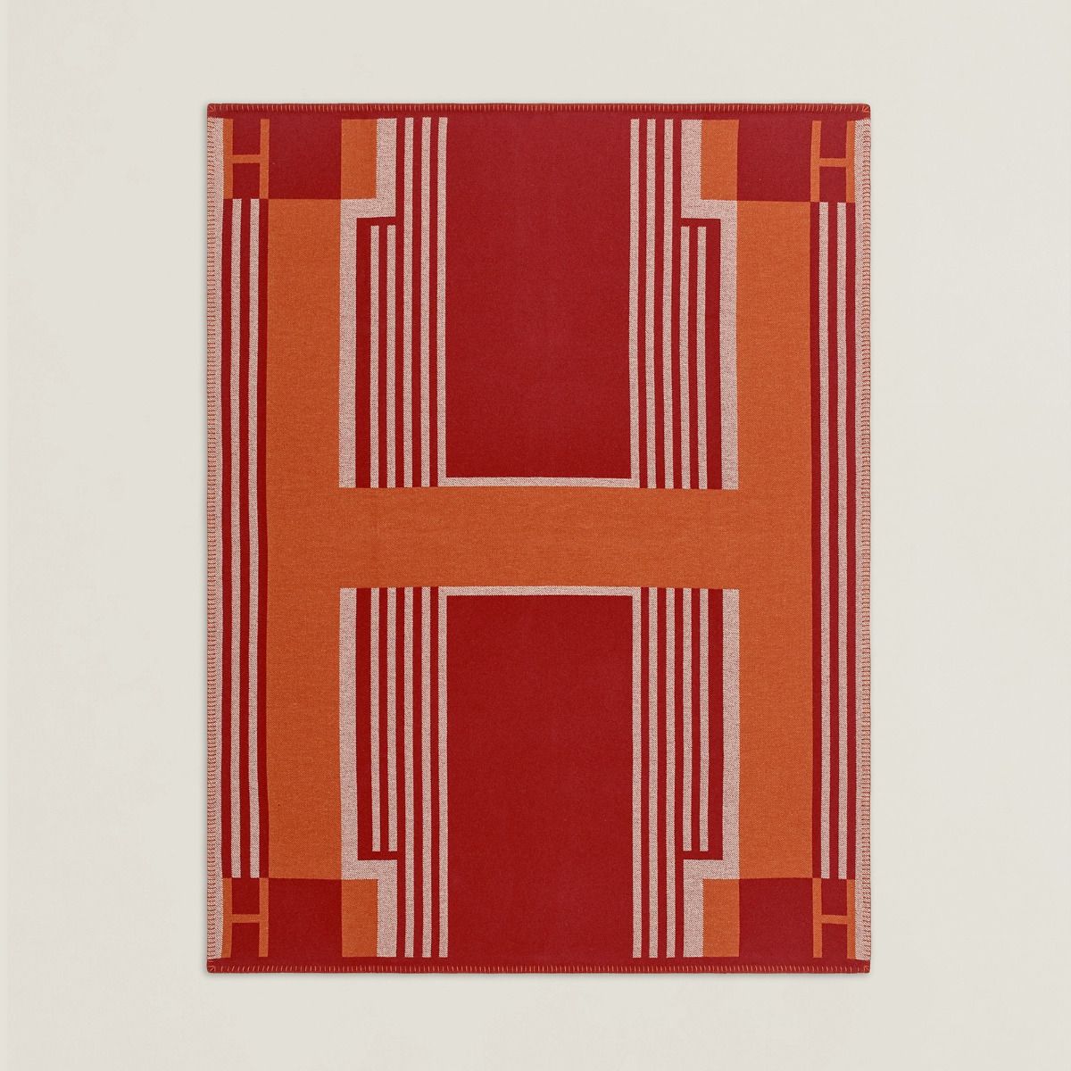 Hermes Ithaque Blanket in Cuivre Wool and Cashmere - Image 3