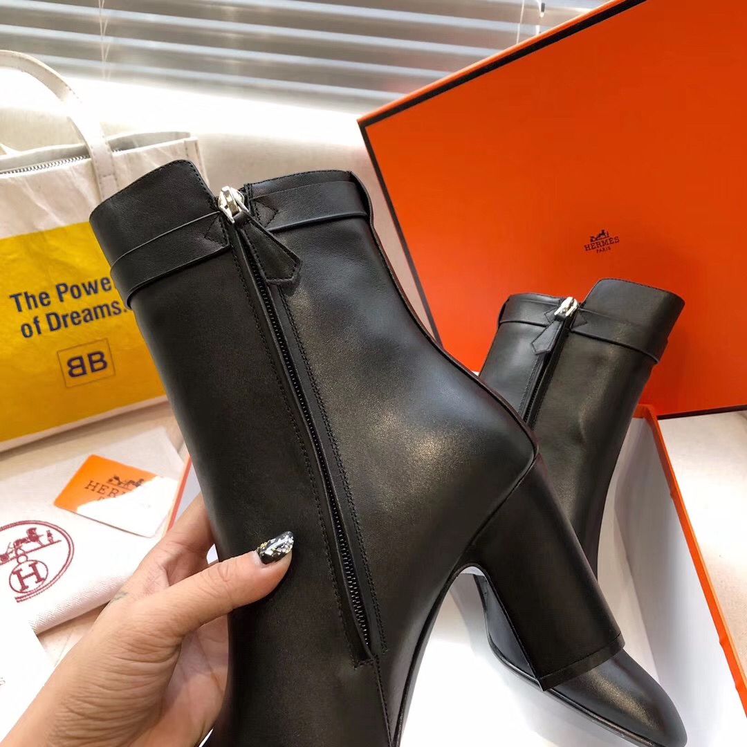 Hermes Black Joueuse Ankle Boots - Image 8