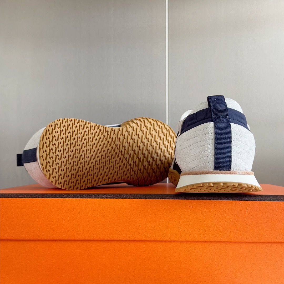 Hermes Men's Jet Sneakers in Blue Technical Canvas - Image 10