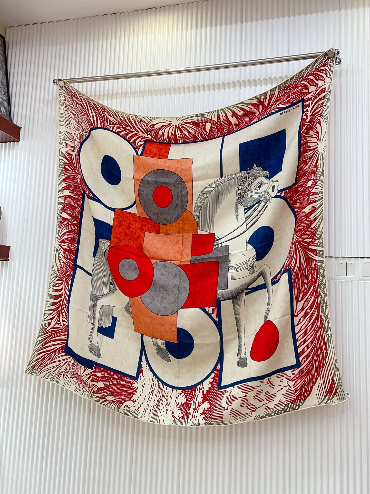 Hermes Grenadine Cavalier en Formes Shawl 140 - Image 3