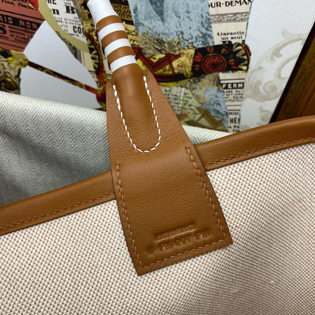Hermes Steeple 25 Bag in H Plume Canvas with Fantaisie d'Etriers - Image 9