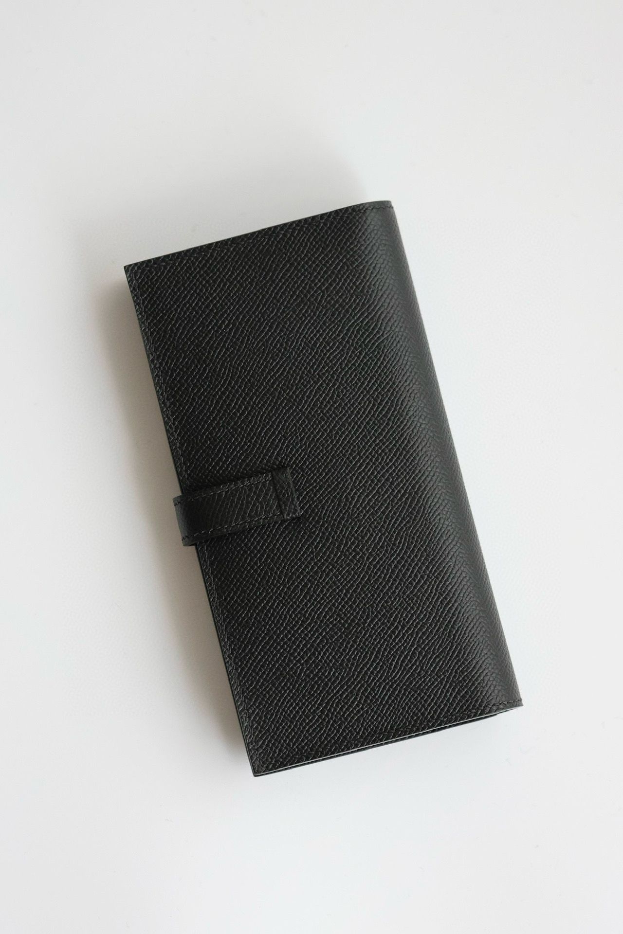 Hermes Bearn Long Handmade Wallet in All Black - Image 10