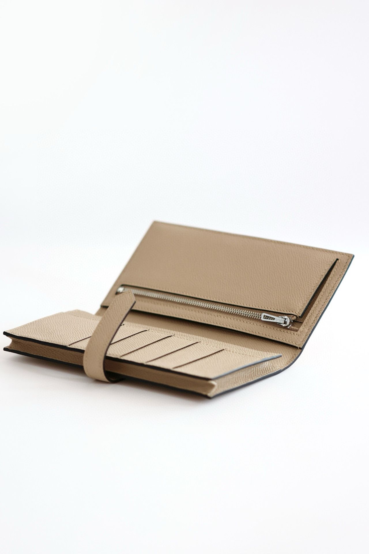 Hermes Bearn Long Handmade Wallet in Trench Epsom Calfskin - Image 8
