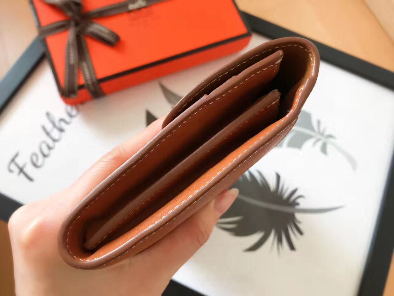 Hermes Constance Long Wallet In Gold Swift Leather - Image 5