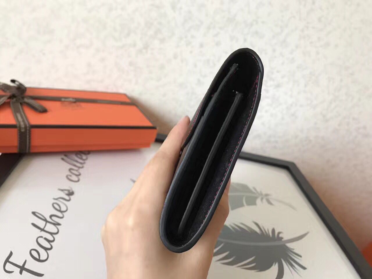 Hermes Constance Long Wallet In Black Swift Leather - Image 4