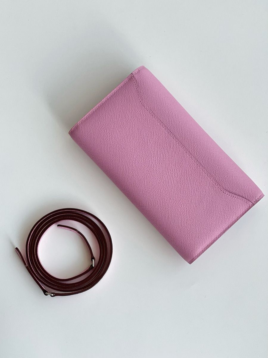 Hermes Constance To Go Wallet in Mauve Sylvestre Epsom Calfskin - Image 9