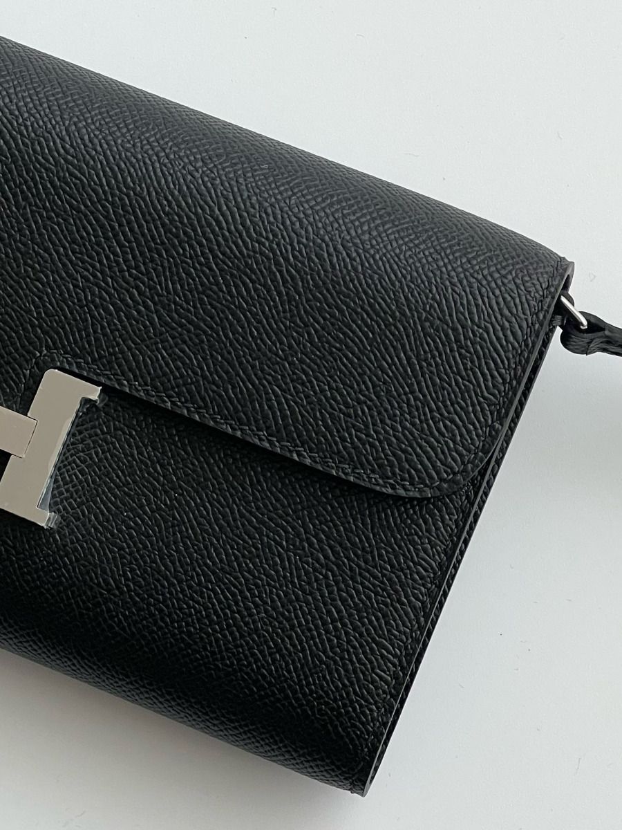 Hermes Constance To Go Wallet in Black Epsom Calfskin - Image 7