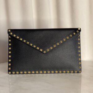 Valentino Black Studded Envelope Pouch