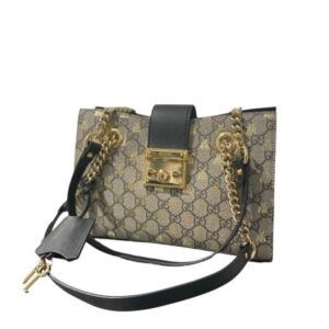 Gucci Bicolor GG Supreme Padlock Small Shoulder Bag