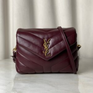 YSL Burgundy Loulou Toy Bag