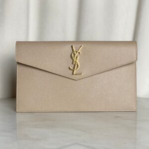 YSL Beige Uptown Pouch