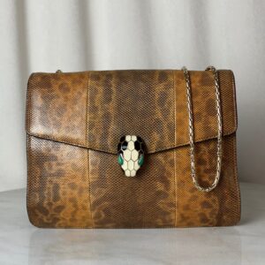Bvlgari Camel Karung Serpenti Forever Shoulder Bag