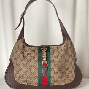 Gucci Burgundy GG Supreme Jackie 1961 Shoulder Bag
