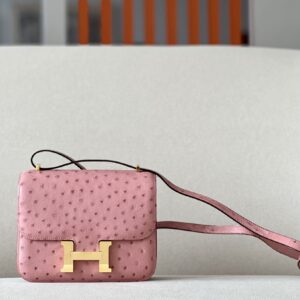 Constance 19 Ostrich Terre Cuite (94) Gold Hardware